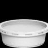 PLASTIC ROUND CONT WHITE 75 CC WITH LID