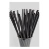 STRAW 15CM BLACK COLOR STRAIGHT 6MM