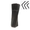 STRAW 23CM BLACK COLOR BENDY 6MM
